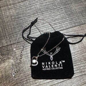 Silver Necklace with Crystal Pendant